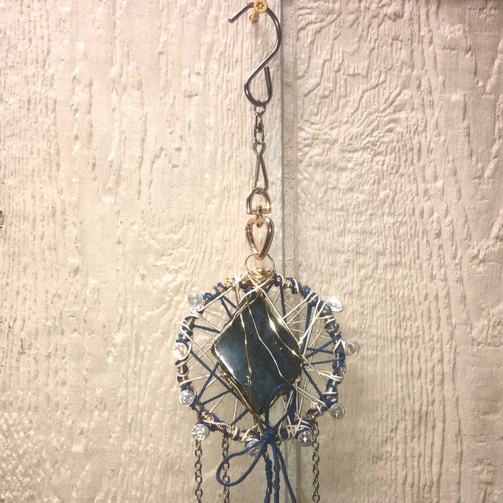 Handcrafted Blue and Silver Dreamcatcher